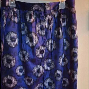 GEORGE size 12 FLared Lined Short  Skirt Navy with Pattern very pretty